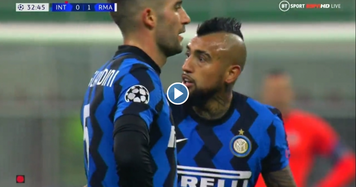 Short circuit at Vidal: repeat offender from Inter takes two yellow shots in record time