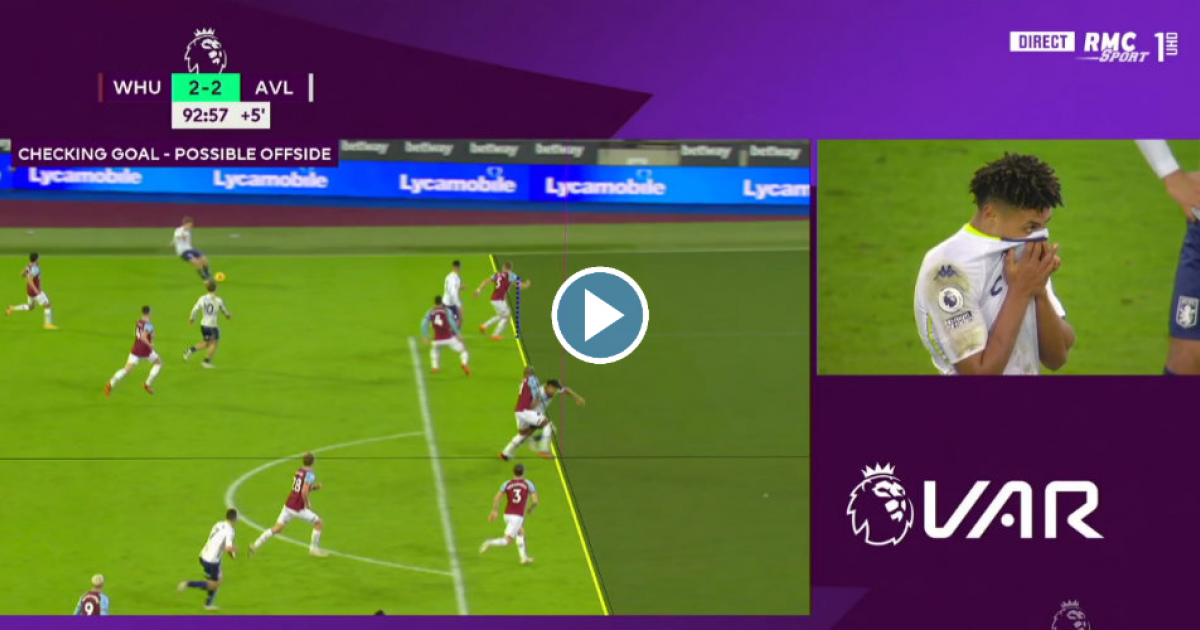 Stoppage time drama for Aston Villa, VAR lines ‘do their job’: offside